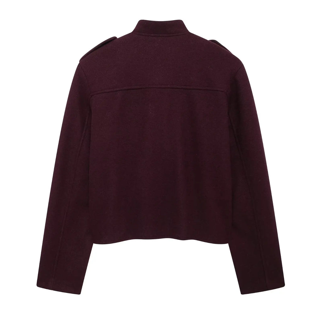 Maroon jacket on a white background