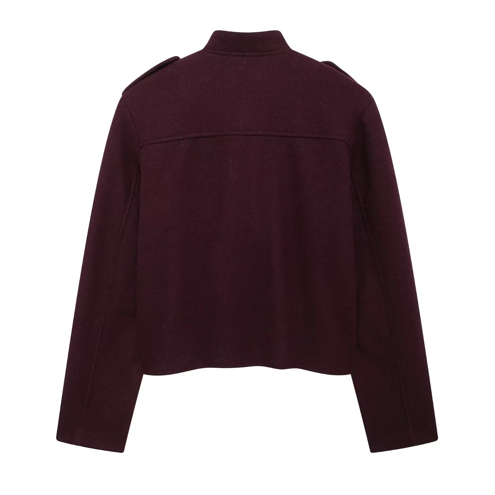 Maroon jacket on a white background