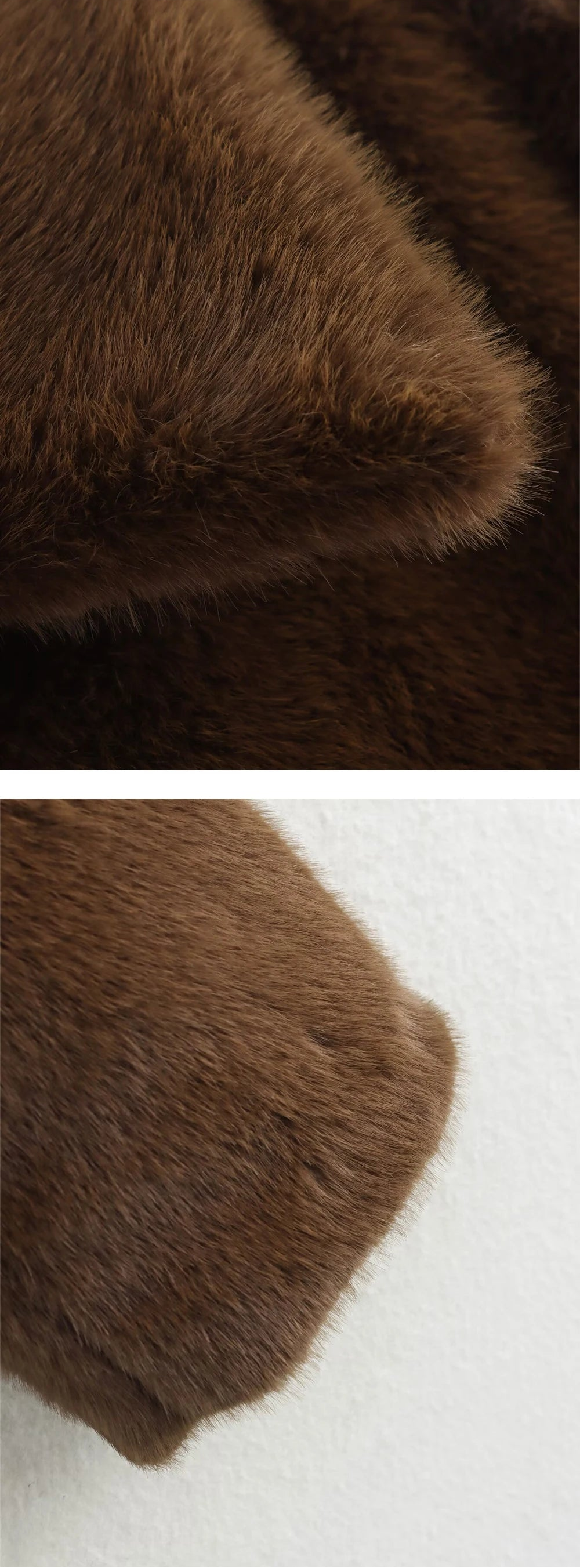 Close-up of brown fur texture on a white background