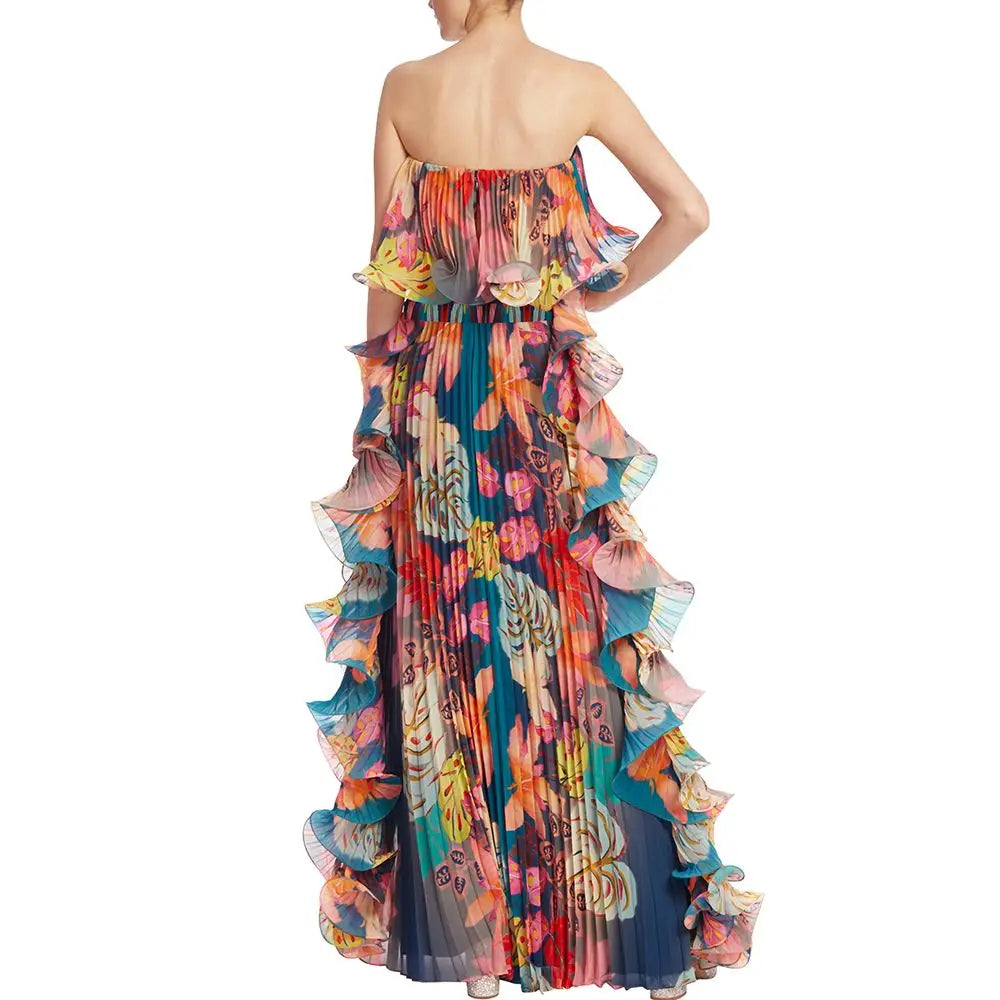 Floral Print Swimsuit - Elegant Beachwear