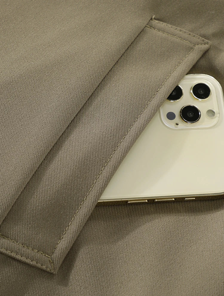 Phone case with a phone inside on a matching fabric background