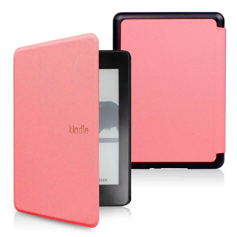 Pink Kindle case on a white background