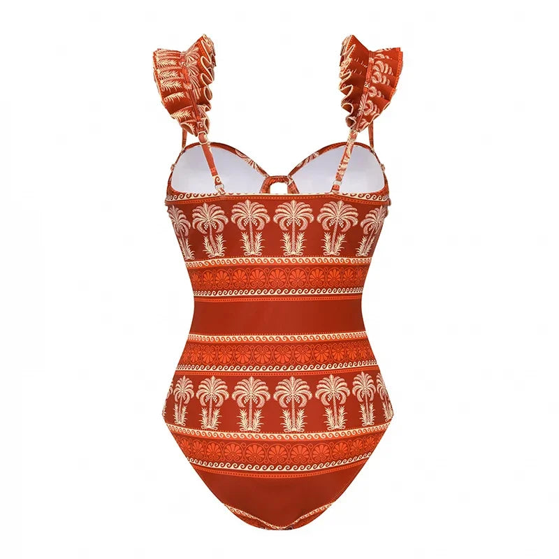 Ethnic Print Swimsuit - Bohemian Beachwear
