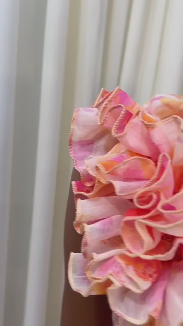 Ruffled Floral Summer Slim Fit